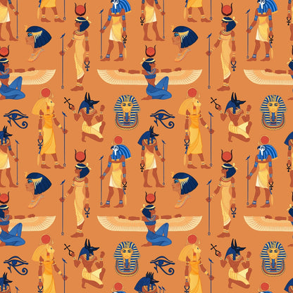 Egyptian Hieroglyphs Pattern 6 Quilting Cotton Fabric