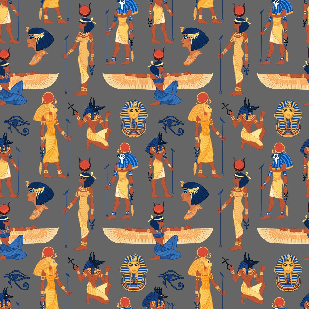 Egyptian Hieroglyphs Pattern 7 Quilting Cotton Fabric