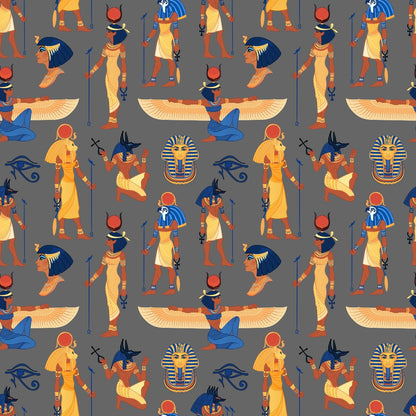 Egyptian Hieroglyphs Pattern 7 Quilting Cotton Fabric