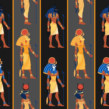 Egyptian Hieroglyphs Pattern 9 Quilting Cotton Fabric