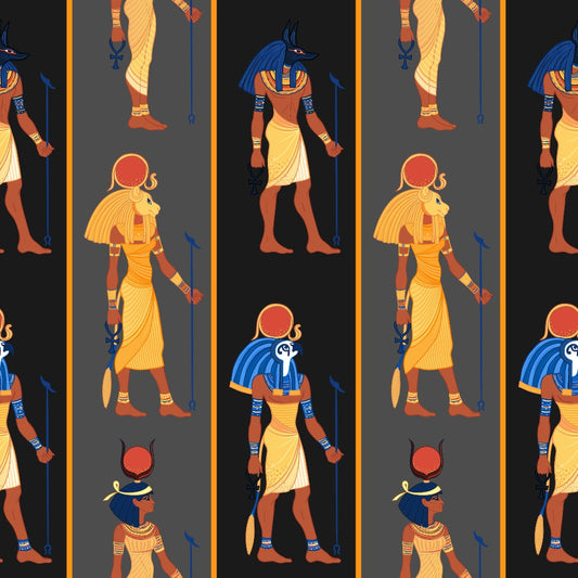 Egyptian Hieroglyphs Pattern 9 Quilting Cotton Fabric