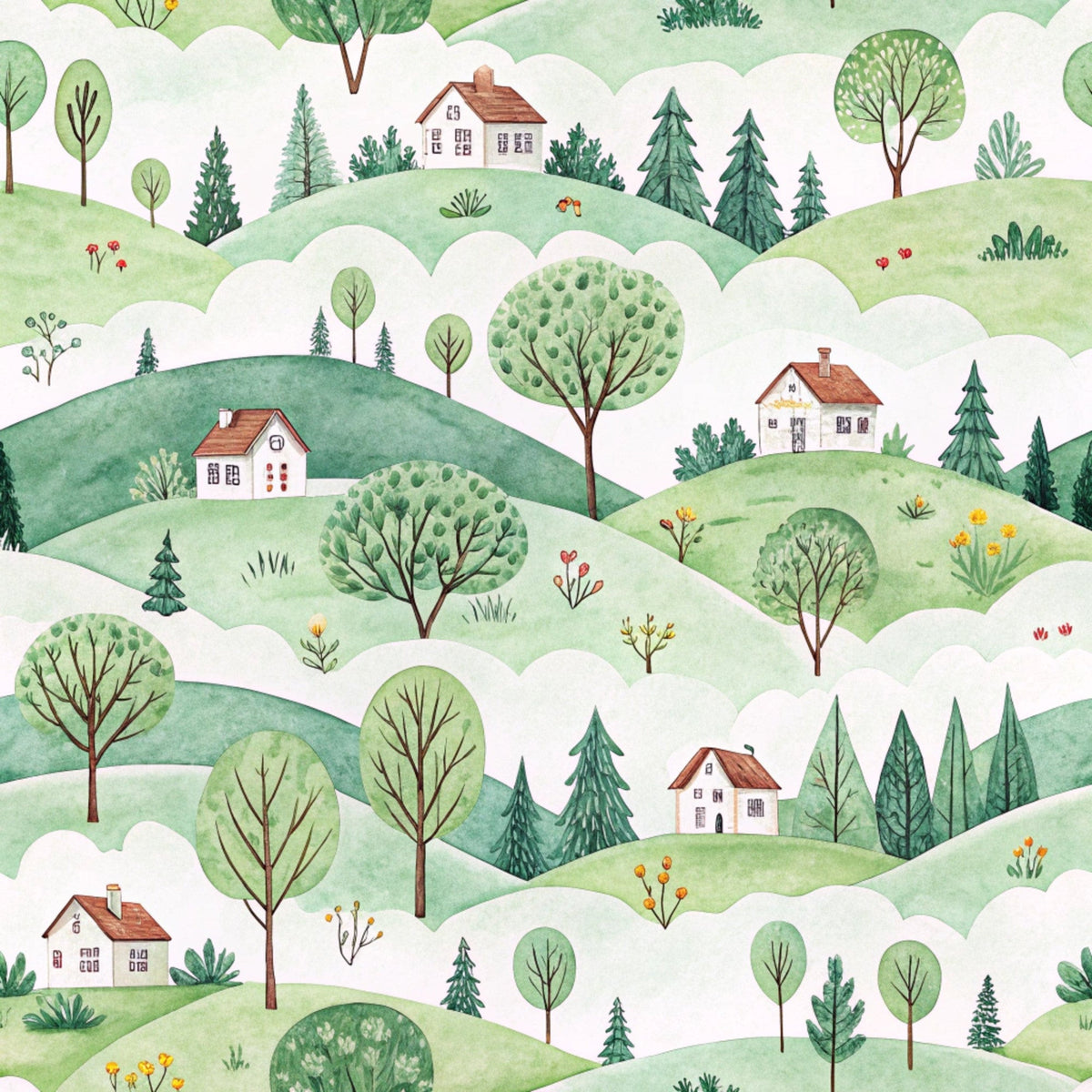 Watercolor Wanderings Pattern 11 Minky Fabric
