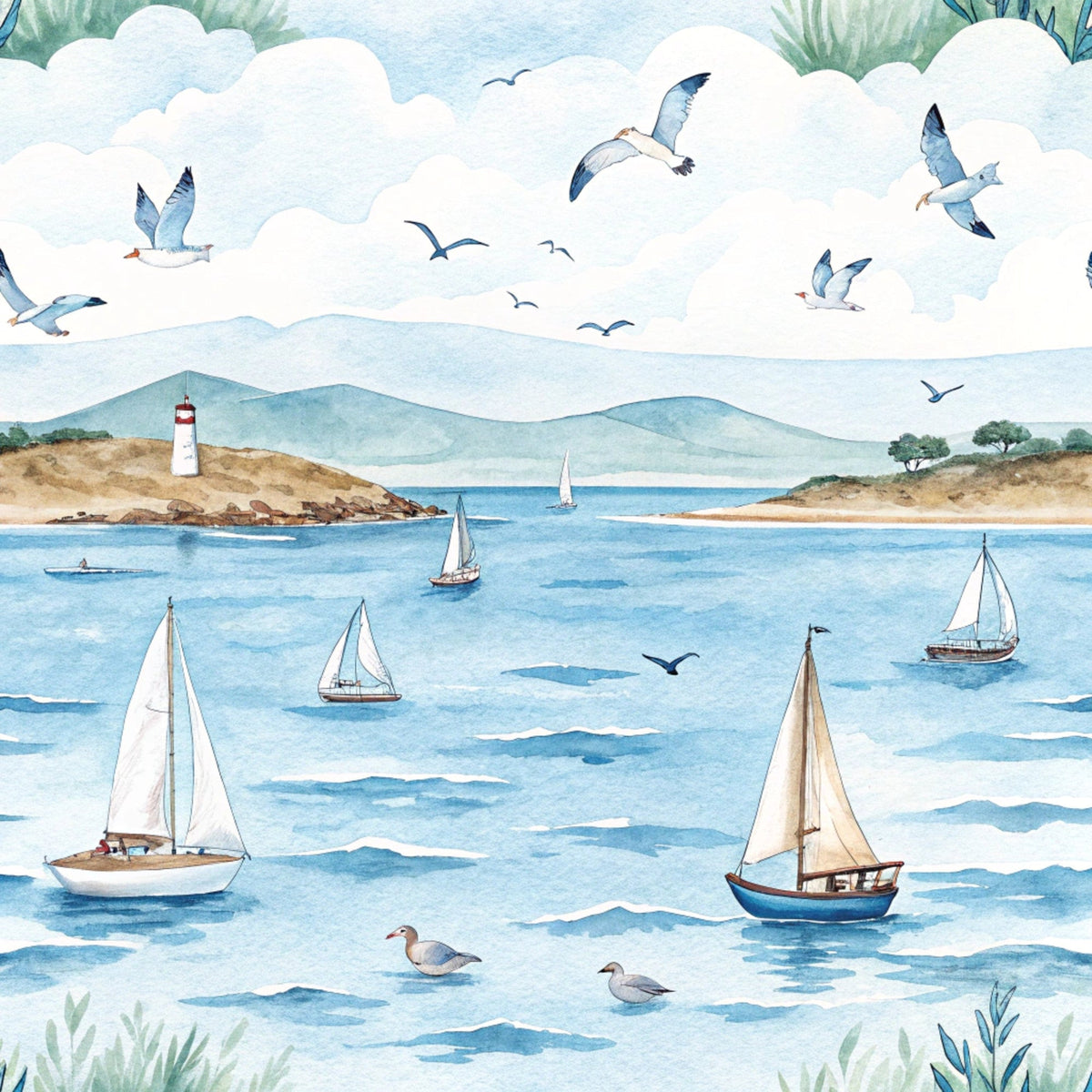 Watercolor Wanderings Pattern 18 Minky Fabric