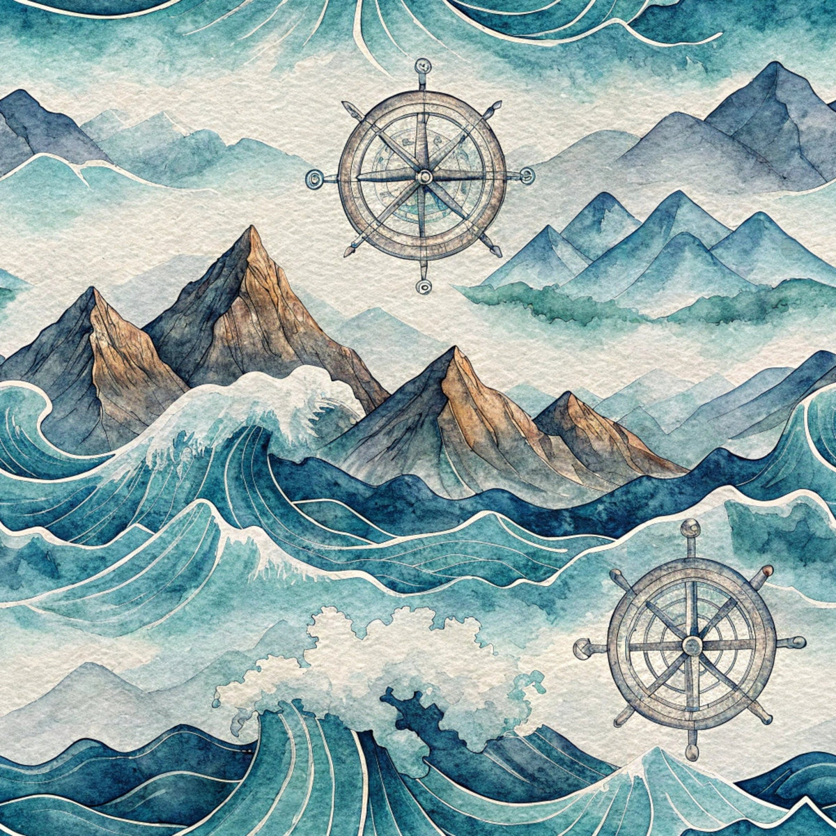 Watercolor Wanderings Pattern 22 Minky Fabric