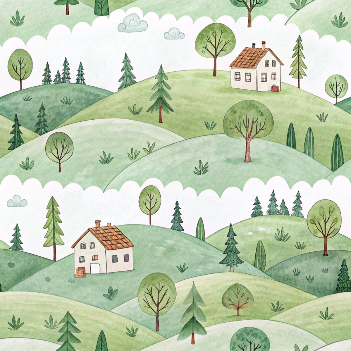 Watercolor Wanderings Pattern 3 Minky Fabric