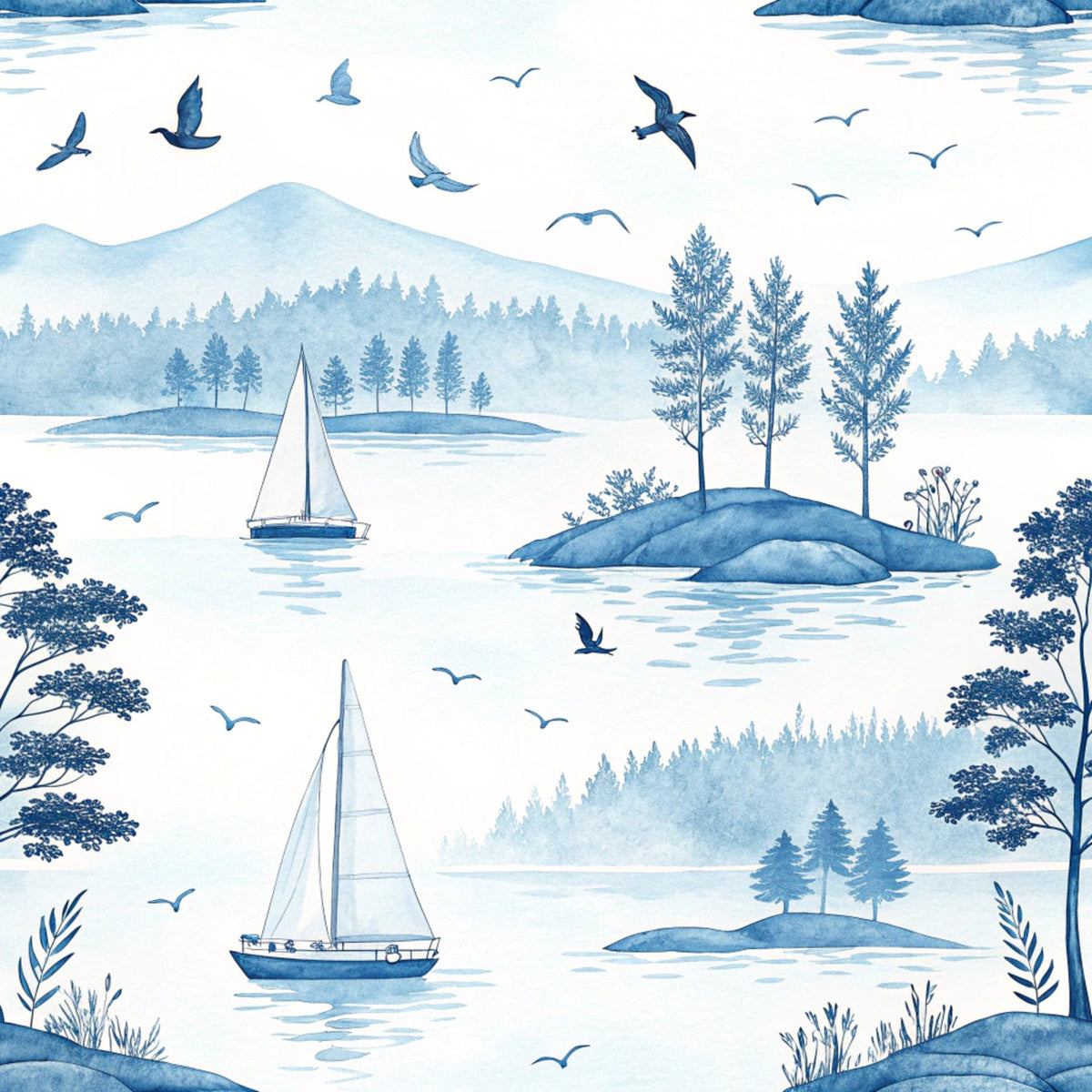 Watercolor Wanderings Pattern 8 Minky Fabric
