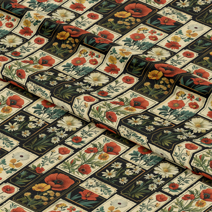 Eliza's Floral Grids Pattern 10 Quilting Cotton Fabric