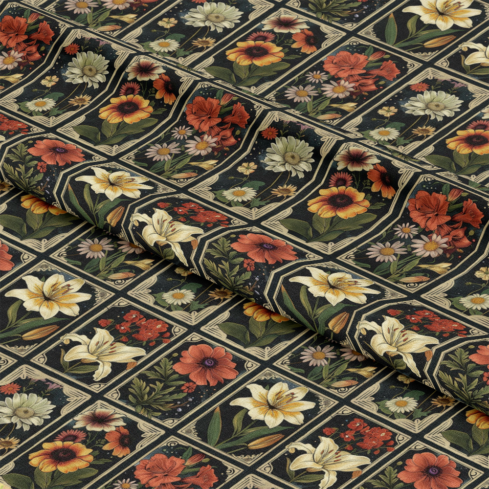 Eliza's Floral Grids Pattern 18 Quilting Cotton Fabric