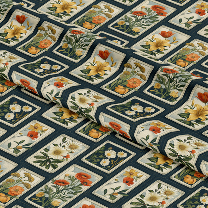 Eliza's Floral Grids Pattern 4 Quilting Cotton Fabric