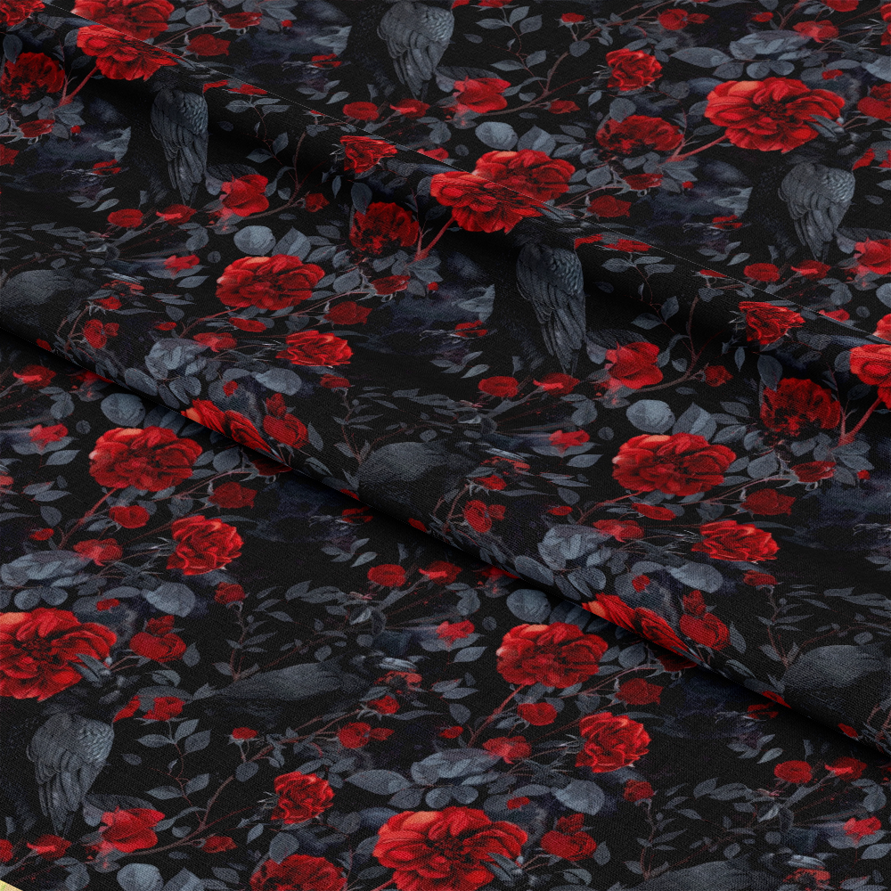 Evil Crows and Roses Pattern 11 Quilting Cotton Fabric