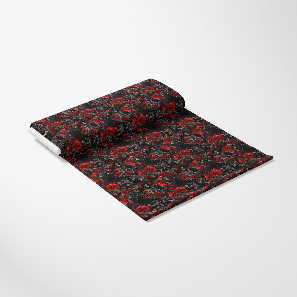 Evil Crows and Roses Pattern 4 Quilting Cotton Fabric
