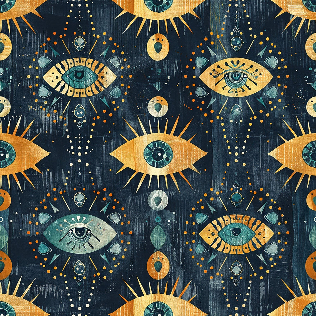 Evil Eye Pattern 1 Minky Fabric