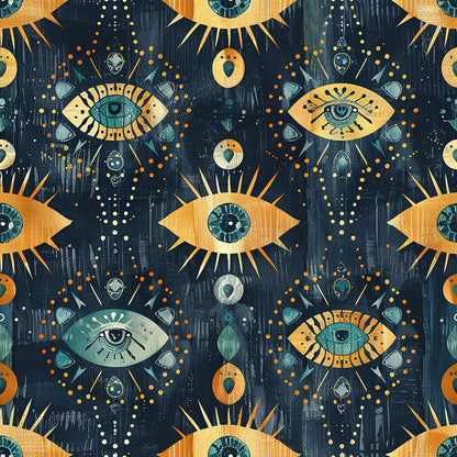 Evil Eye Pattern 1 Minky Fabric