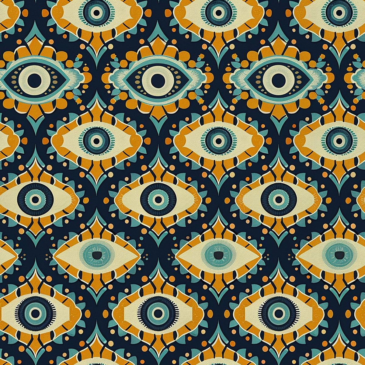 Evil Eye Pattern 10 Minky Fabric