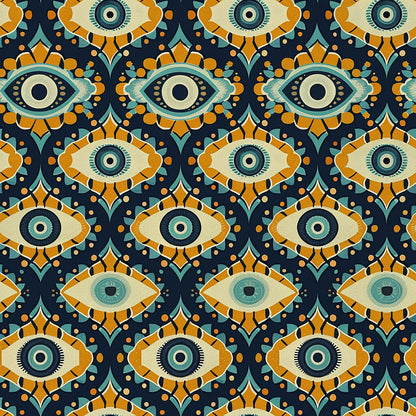 Evil Eye Pattern 10 Minky Fabric