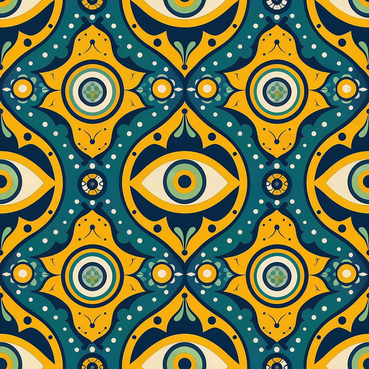 Evil Eye Pattern 2 Minky Fabric