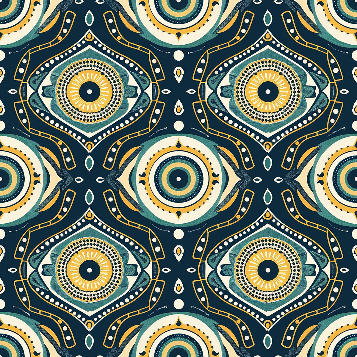 Evil Eye Pattern 3 Minky Fabric