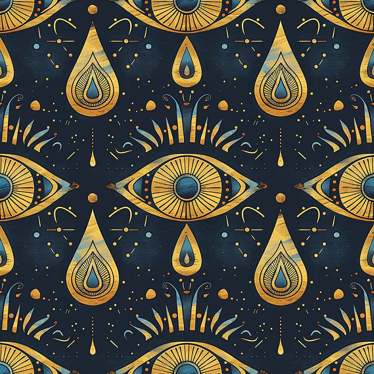 Evil Eye Pattern 5 Minky Fabric