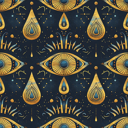 Evil Eye Pattern 5 Minky Fabric