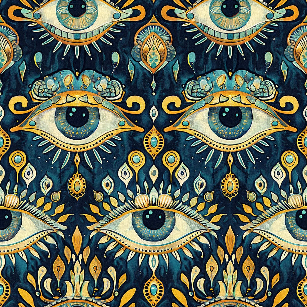 Evil Eye Pattern 6 Minky Fabric