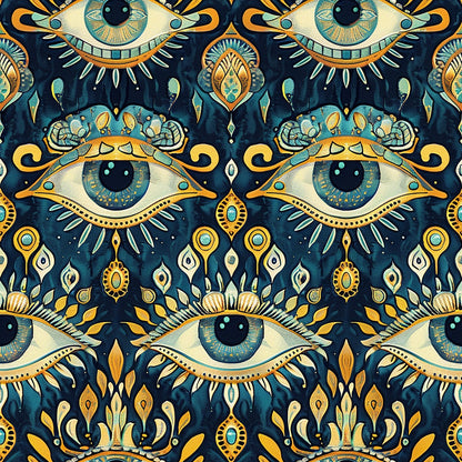 Evil Eye Pattern 6 Minky Fabric