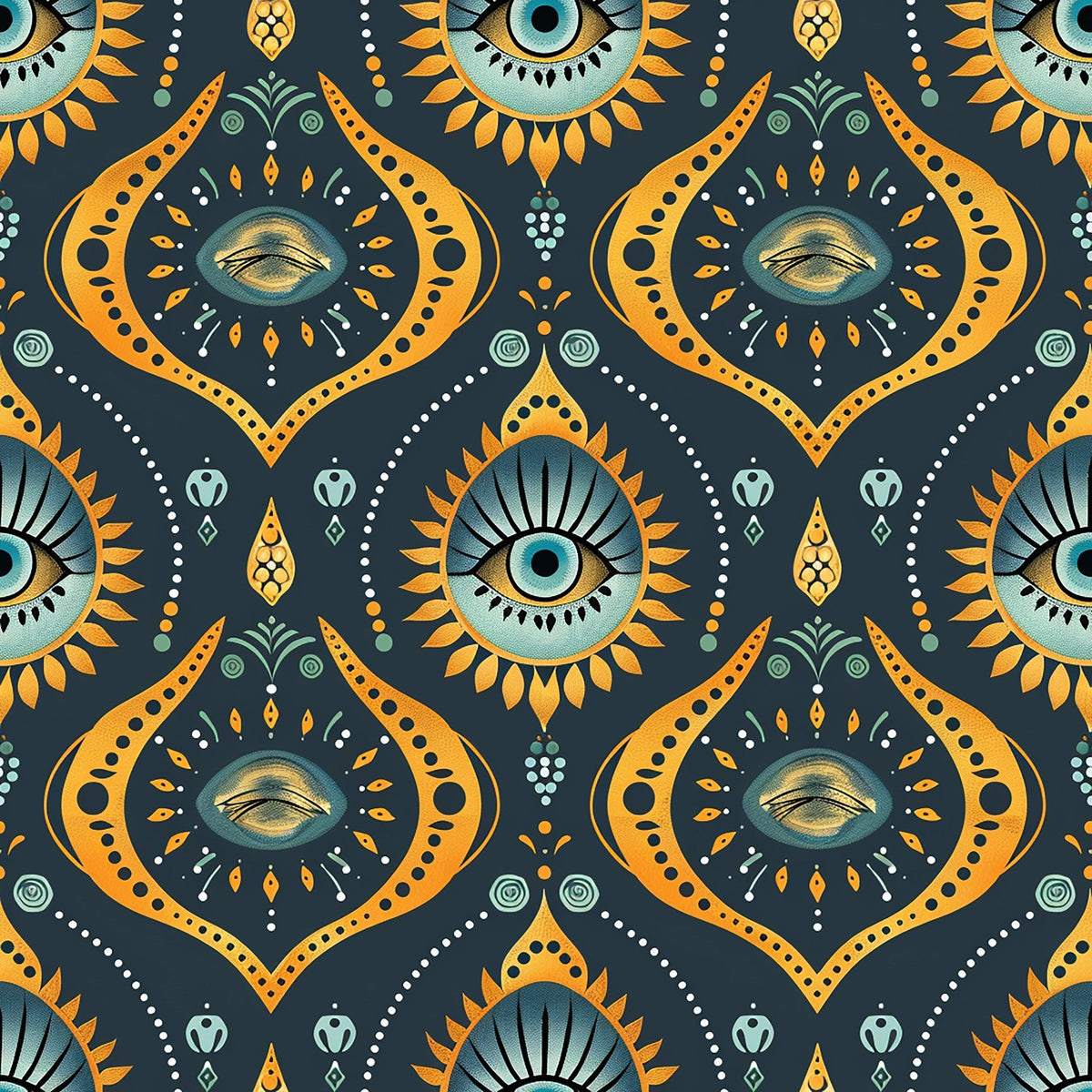 Evil Eye Pattern 7 Minky Fabric