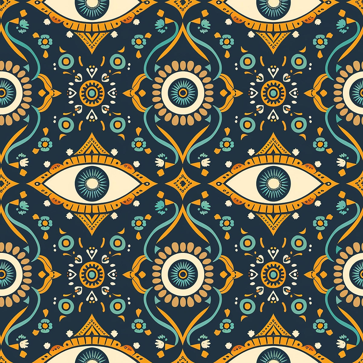 Evil Eye Pattern 8 Minky Fabric