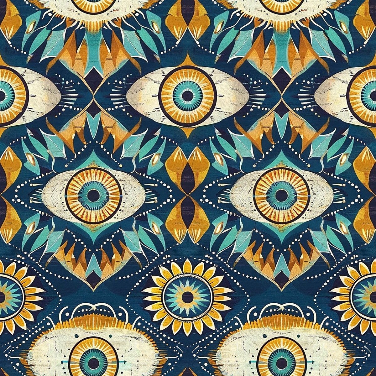 Evil Eye Pattern 9 Minky Fabric