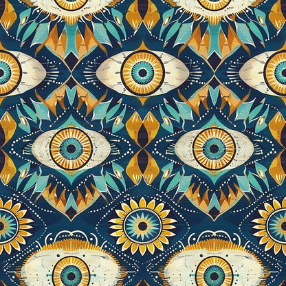 Evil Eye Pattern 9 Minky Fabric