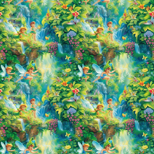 Fairies in the Forest Pattern 1 Quilting Cotton Fabric