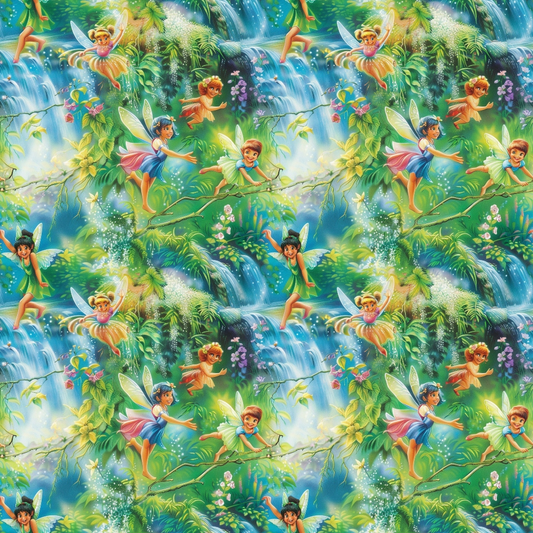 Fairies in the Forest Pattern 12 Quilting Cotton Fabric