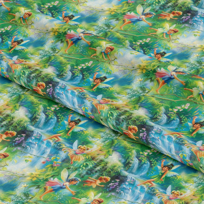 Fairies in the Forest Pattern 12 Quilting Cotton Fabric