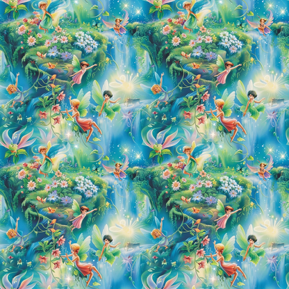 Fairies in the Forest Pattern 18 Quilting Cotton Fabric
