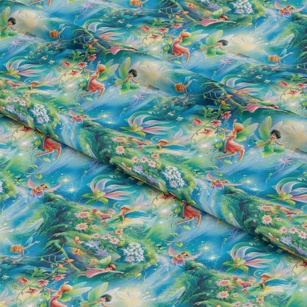 Fairies in the Forest Pattern 18 Quilting Cotton Fabric