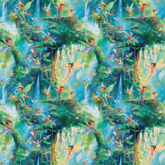 Fairies in the Forest Pattern 20 Quilting Cotton Fabric