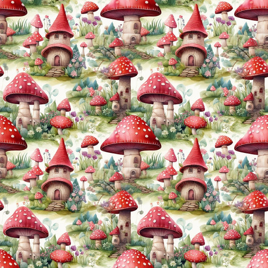 Fairy Houses Pattern 10 Quilting Cotton Fabric