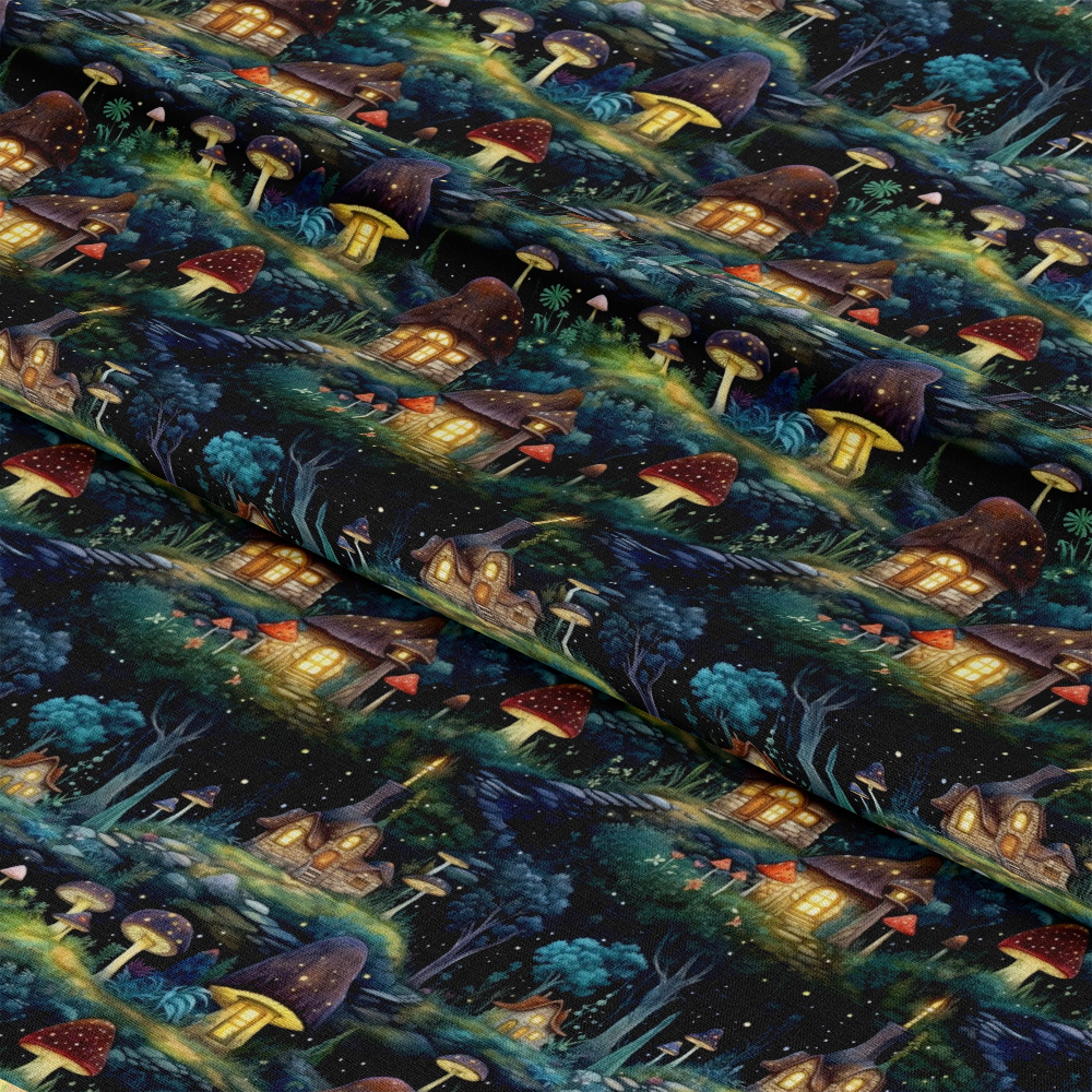 Fairy Houses Pattern 3 Quilting Cotton Fabric