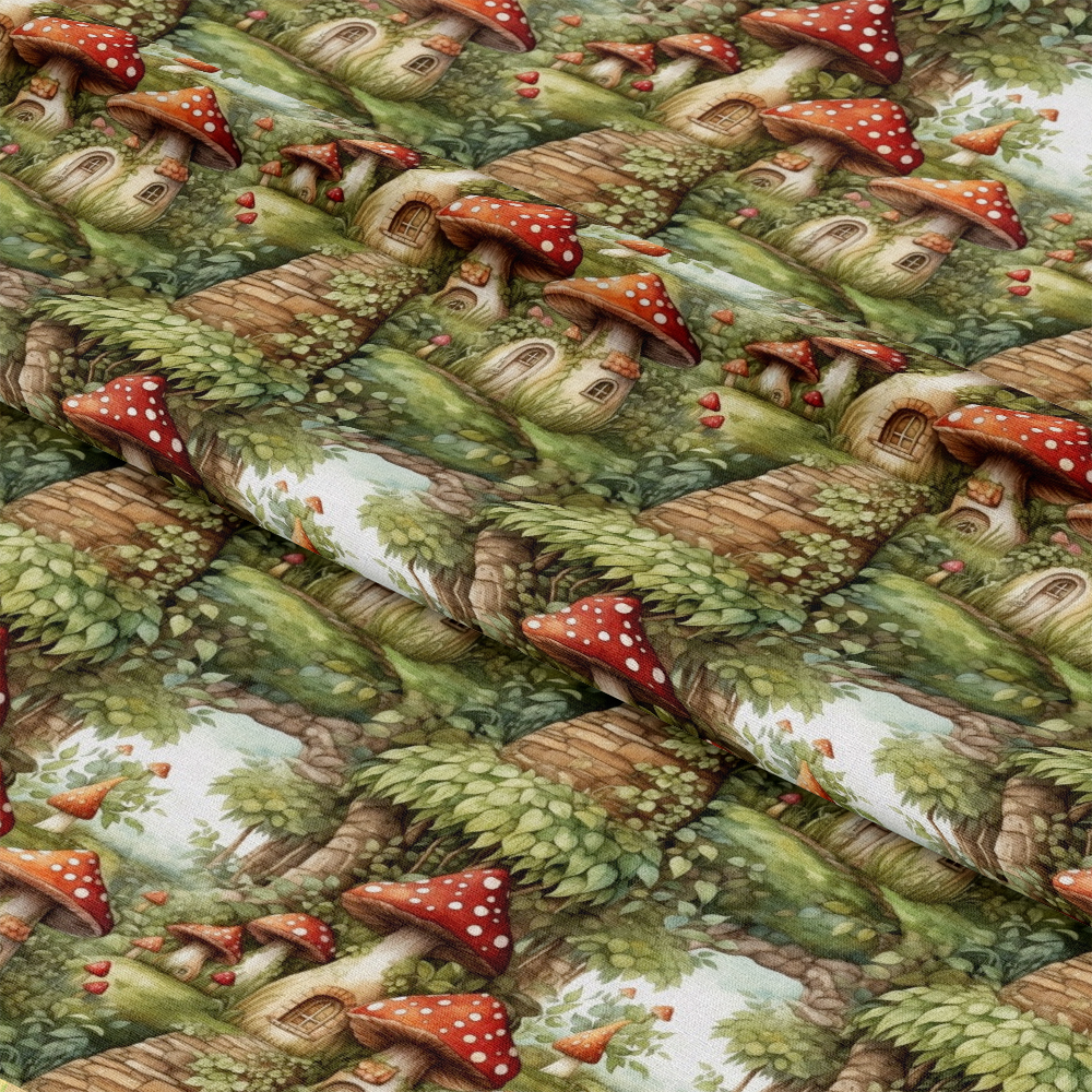 Fairy Houses Pattern 4 Quilting Cotton Fabric