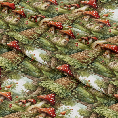 Fairy Houses Pattern 4 Quilting Cotton Fabric