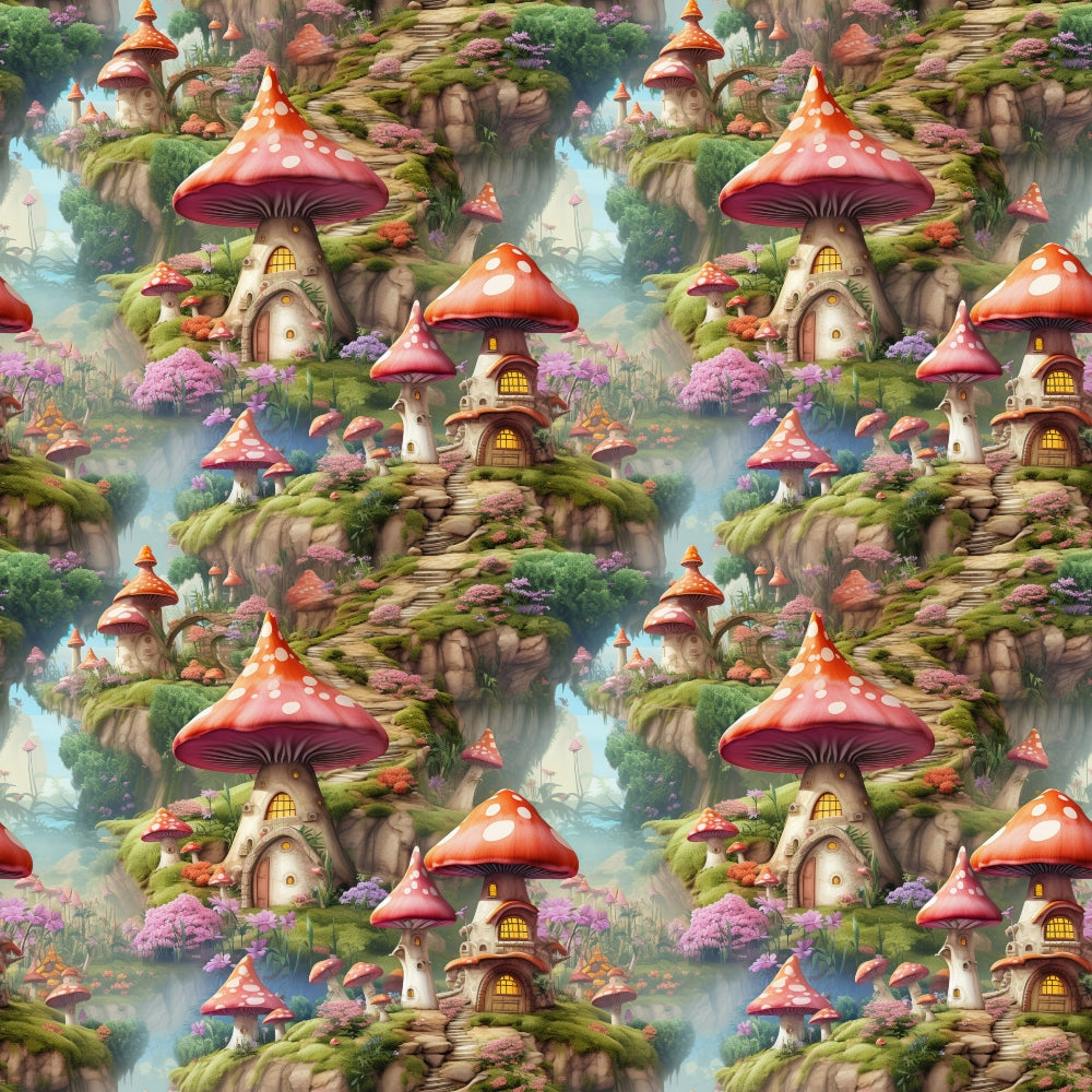 Fairy Houses Pattern 5 Quilting Cotton Fabric