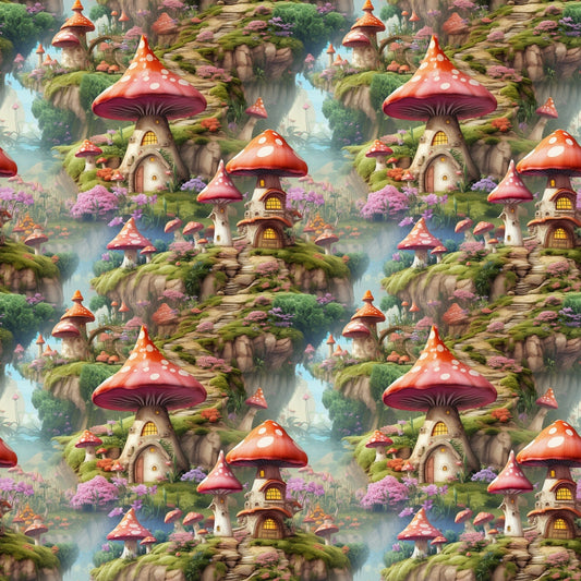 Fairy Houses Pattern 5 Quilting Cotton Fabric