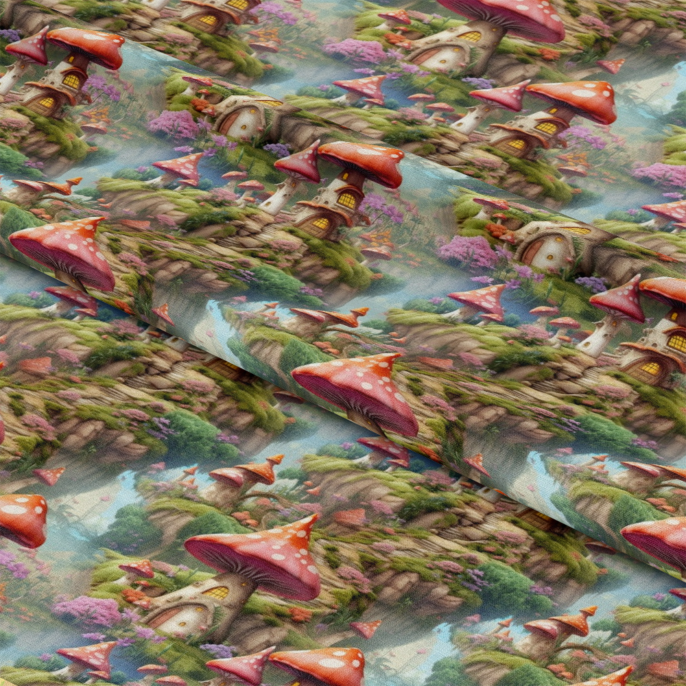 Fairy Houses Pattern 5 Quilting Cotton Fabric