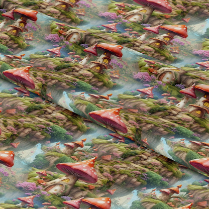 Fairy Houses Pattern 5 Quilting Cotton Fabric