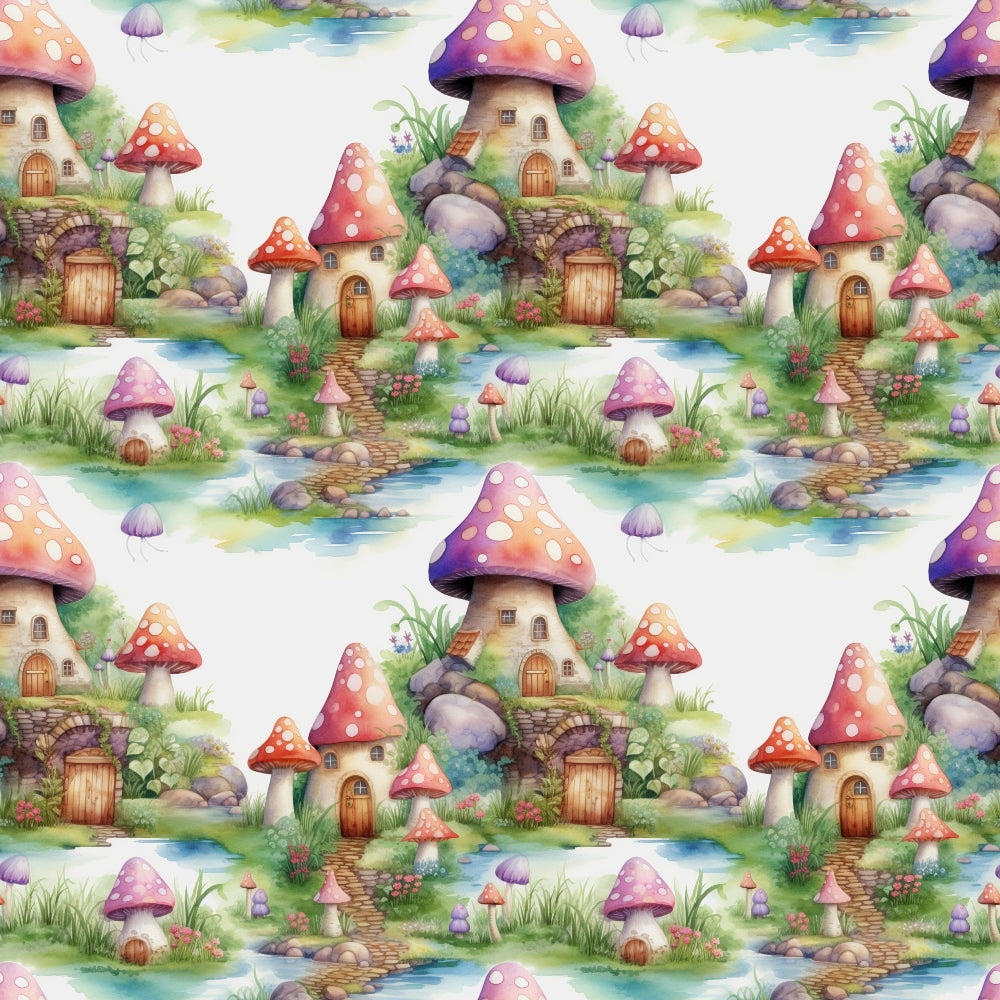 Fairy Houses Pattern 6 Quilting Cotton Fabric