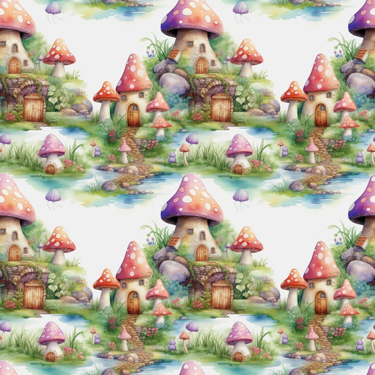 Fairy Houses Pattern 6 Quilting Cotton Fabric