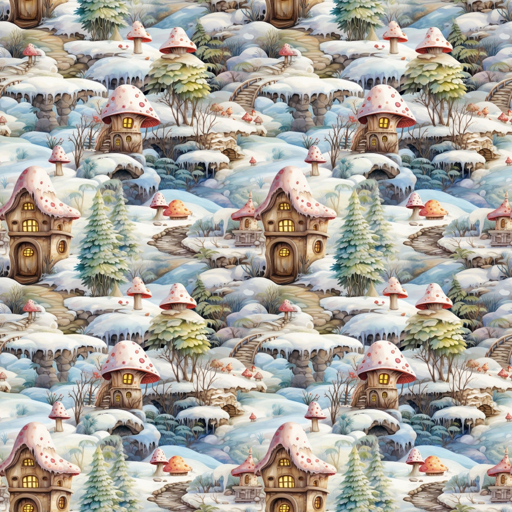 Fairy Houses Pattern 8 Quilting Cotton Fabric
