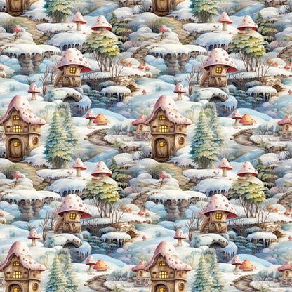 Fairy Houses Pattern 8 Quilting Cotton Fabric