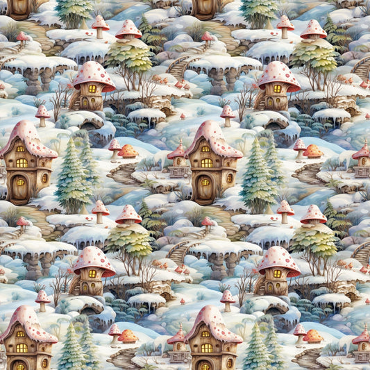 Fairy Houses Pattern 8 Quilting Cotton Fabric