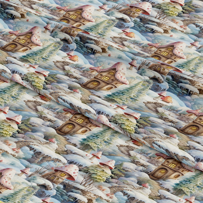 Fairy Houses Pattern 8 Quilting Cotton Fabric