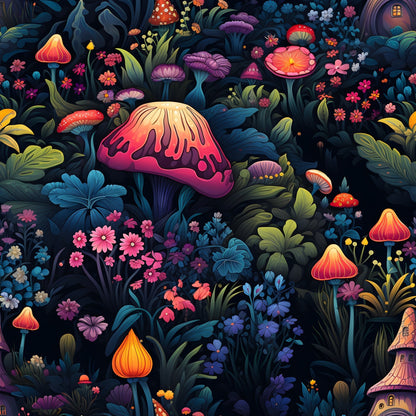 Toadstool Hollow Pattern 2 Minky Fabric